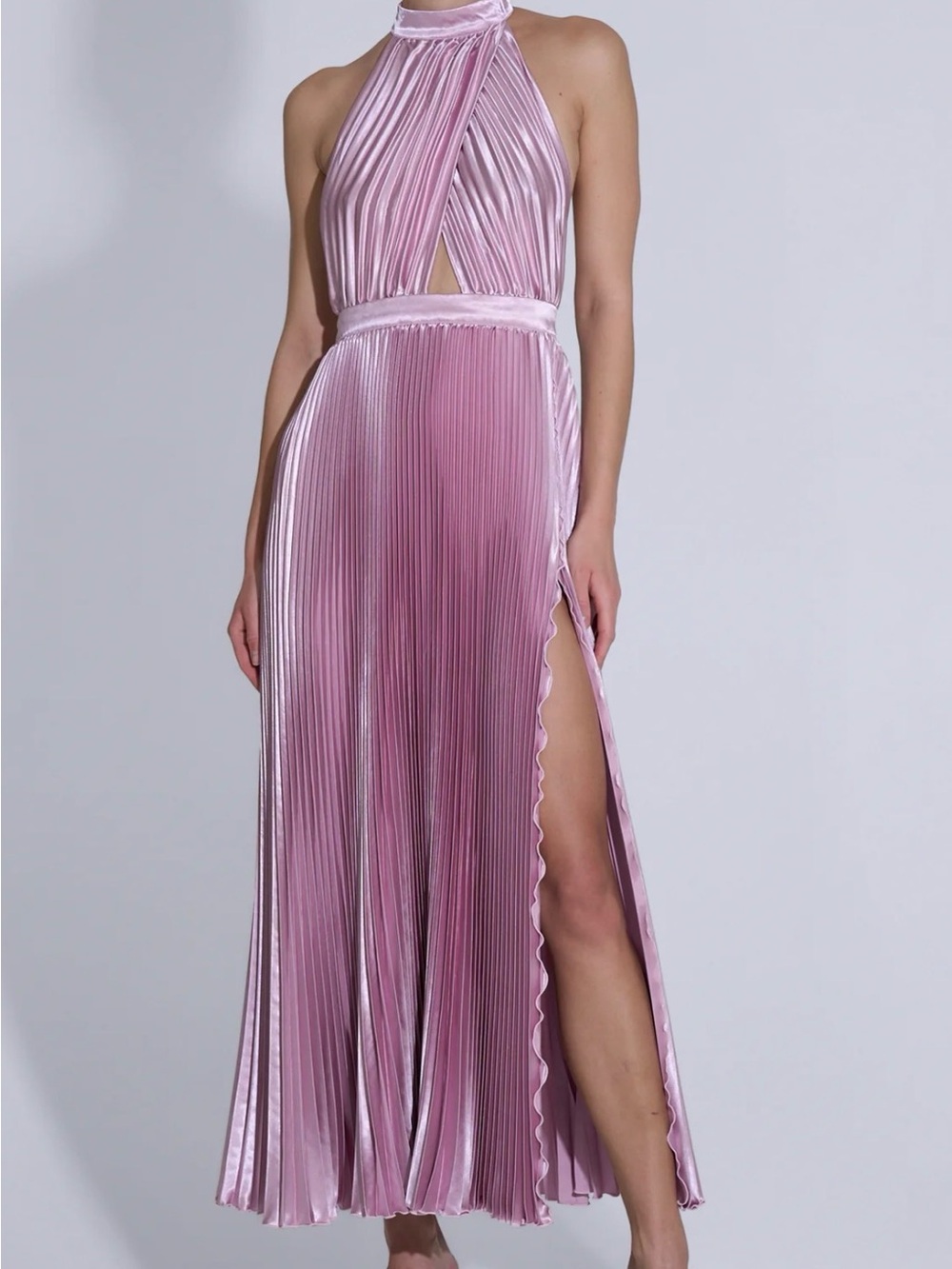 L’IDÉE- RENAISSANCE SPLIT GOWN - LIGHT PINK